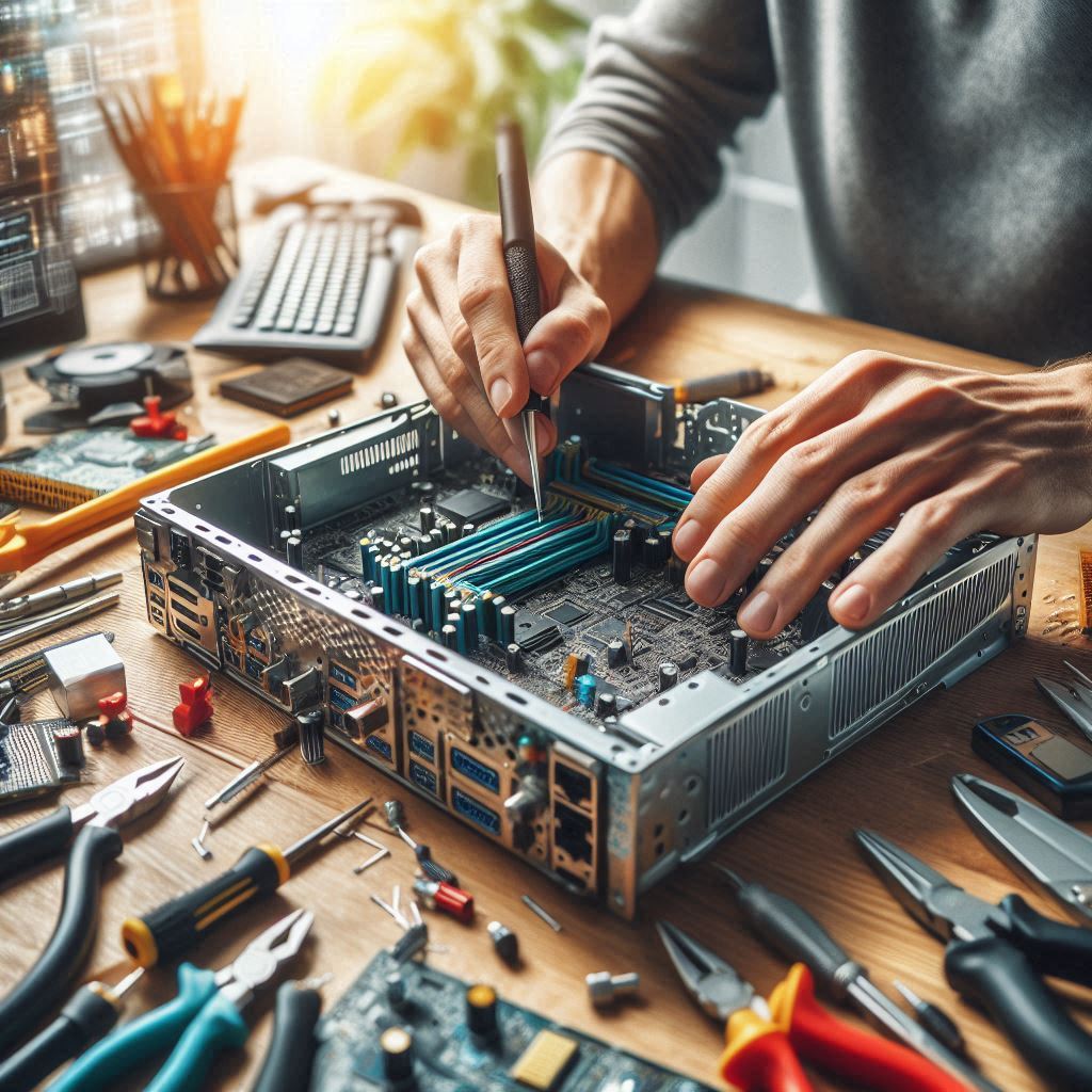 Technicien informatique au travail